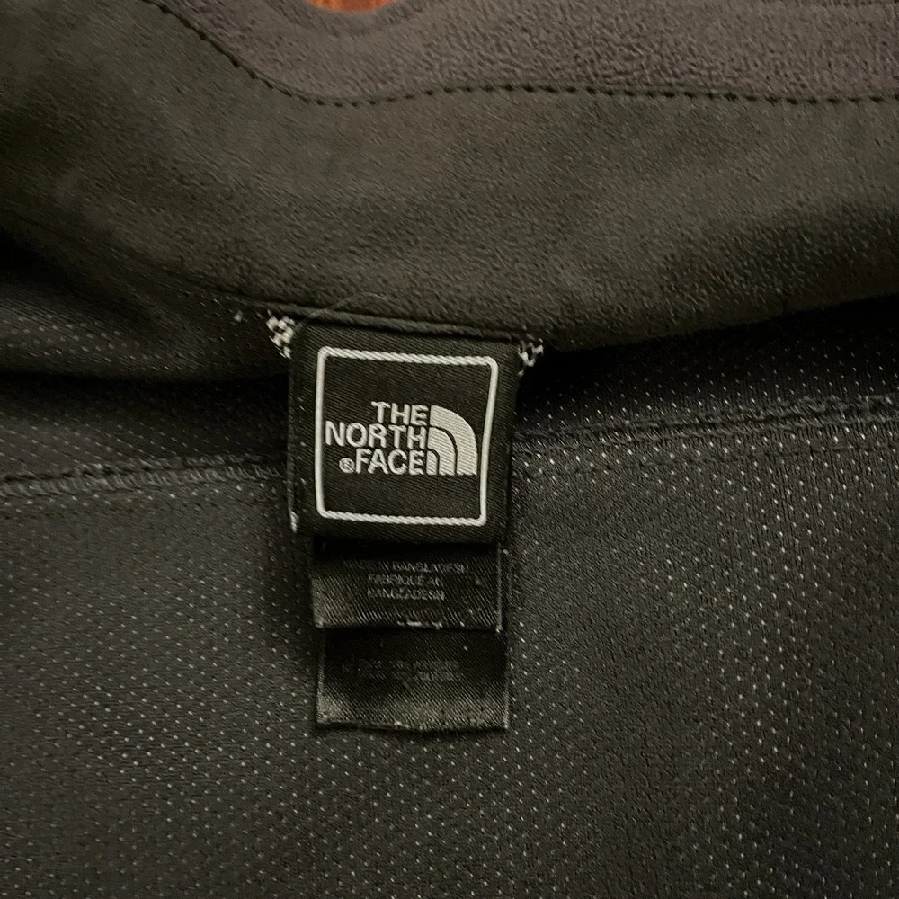 The North Face Jacket Men Large Gray Windwall Softshell Fleece Lined Full Zip *